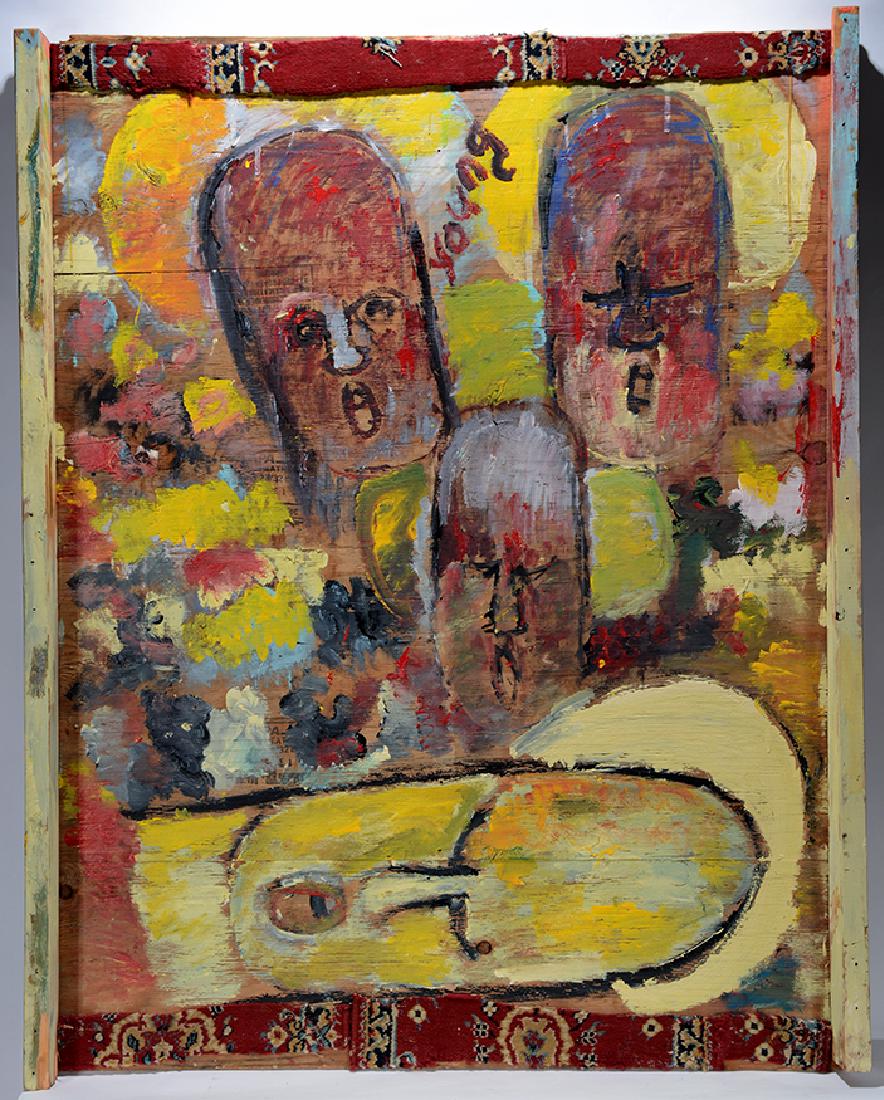 Purvis Young. Three Angels With Yellow Halo. (1 of 2)