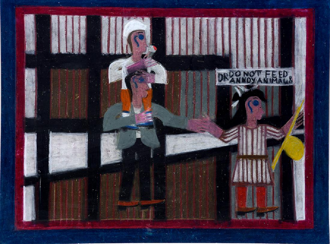 Eddie Arning. Do Not Feed Or Annoy The Animals. (1 of 5)