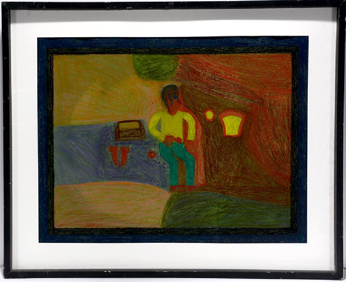 Eddie Arning. Man With A Pipe. (1 of 2)