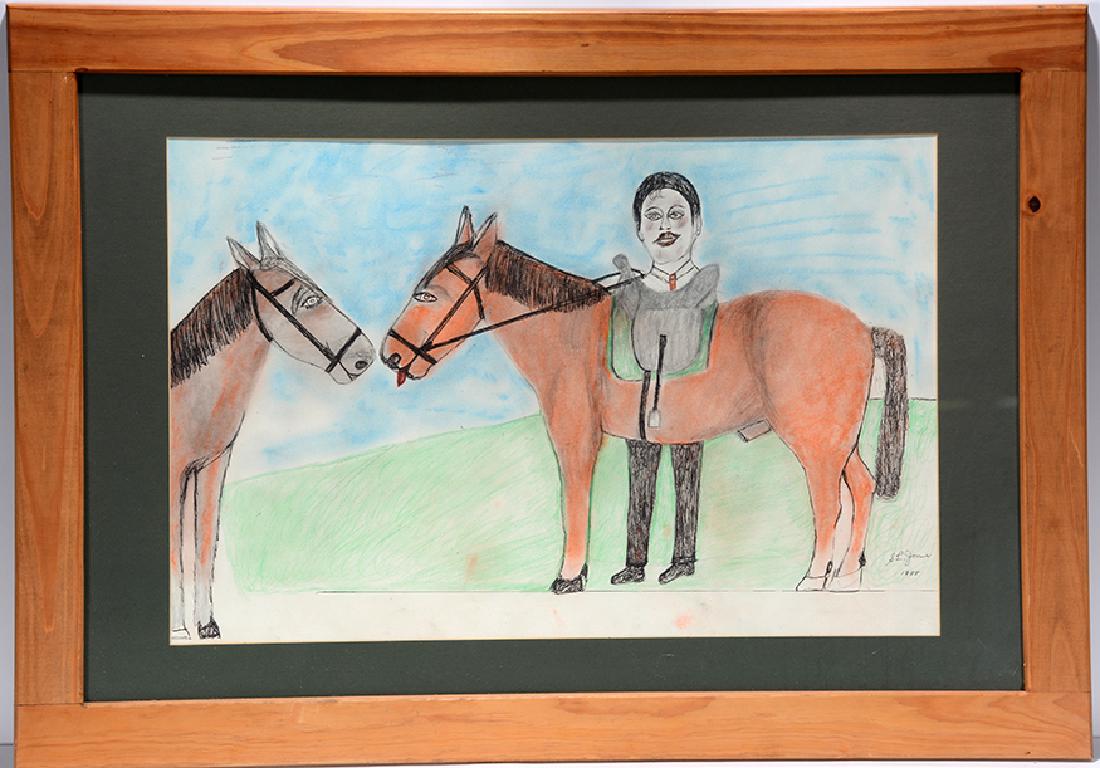 S.L. Jones. Saddling Up The Horse. (1 of 3)