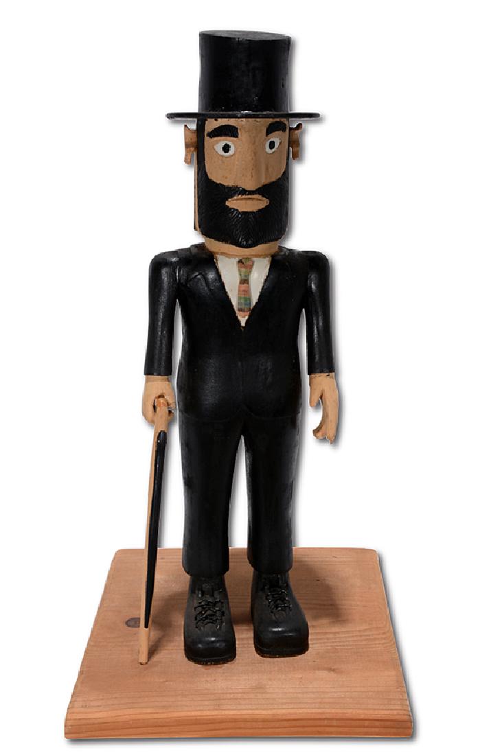 Earnest Patton. Abraham Lincoln with Folk Art Cane.