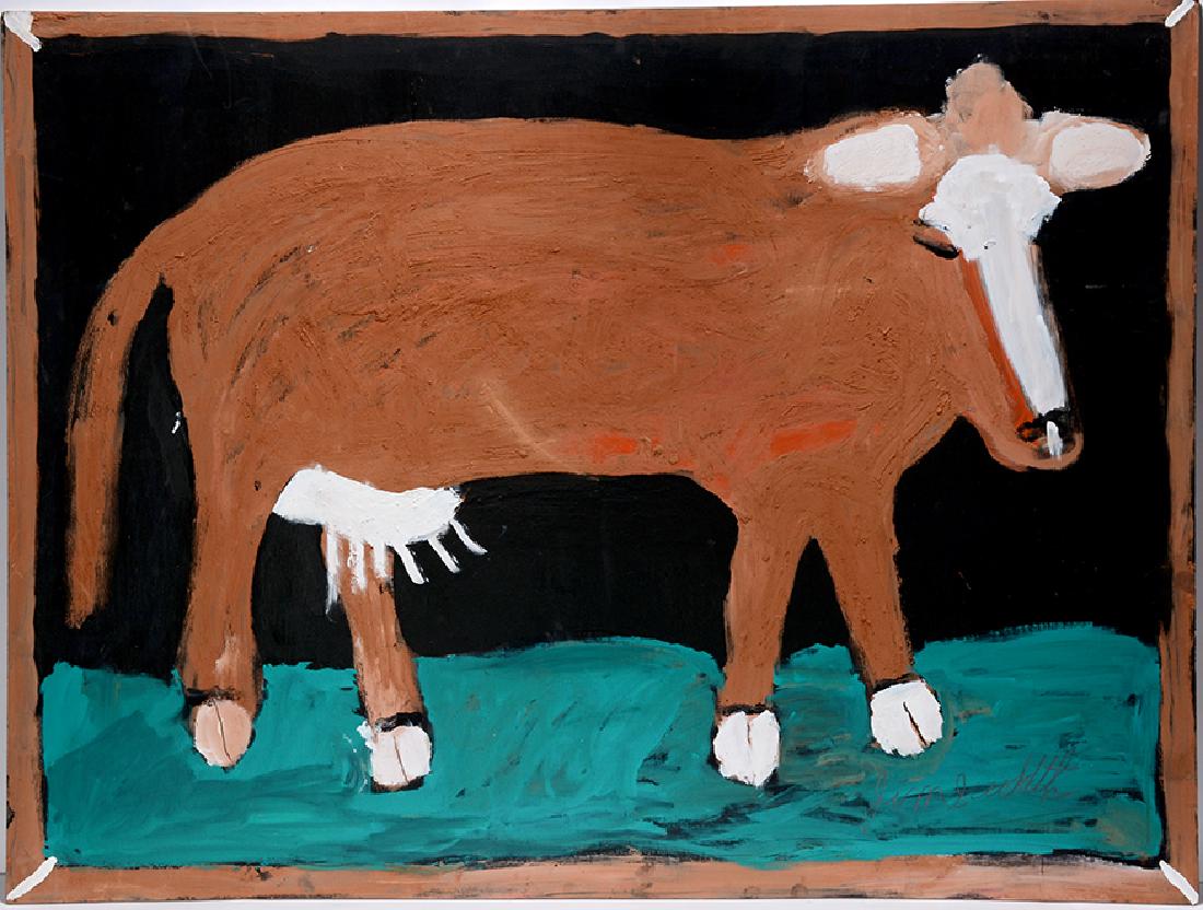Jimmy Lee Sudduth. Big Brown Cow. (1 of 3)