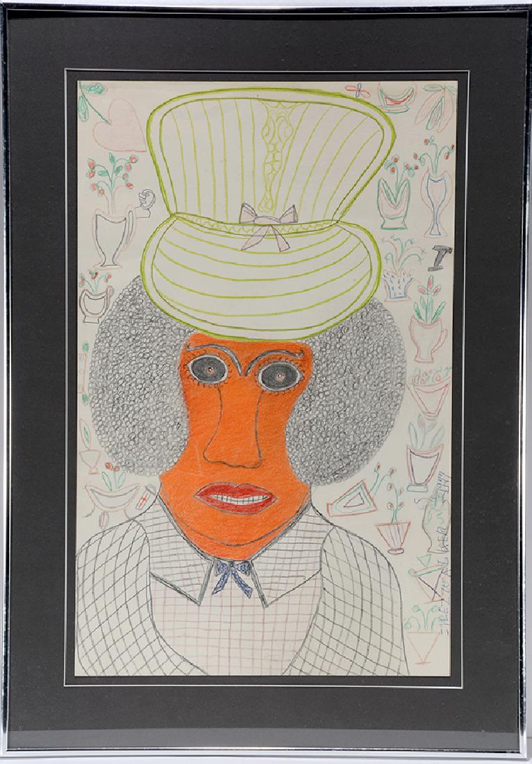 Inez Nathaniel Walker. Orange Face Portrait. (1 of 3)