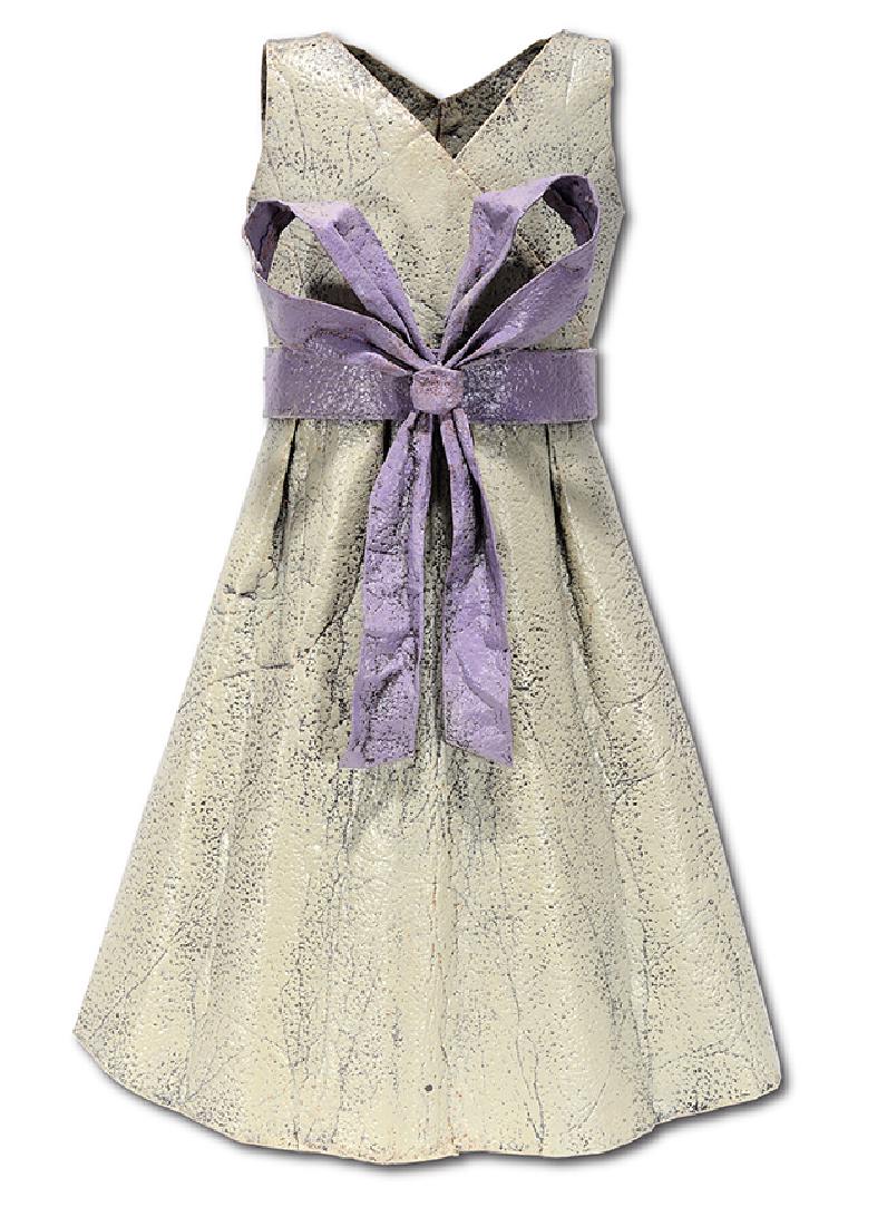 Chris Beck. Summer Dress With Purple Bow.: Chris Beck. Summer Dress With Purple Bow. 2010. Welded and constructed from recycled roofing tin and paint. Excellent condition. 16" w x 24" h. Est. $800-1,200. Ship: $65