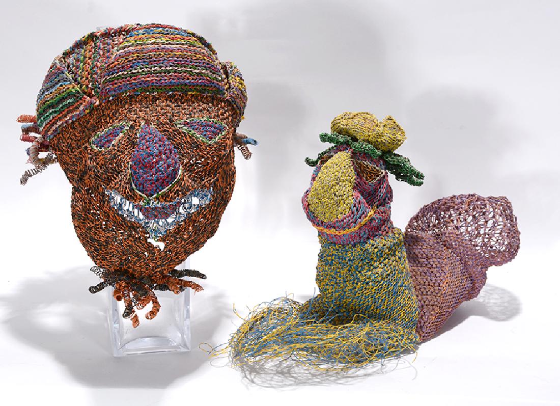 Unknown Artist Telephone Wire Mask & Animal. (1 of 3)