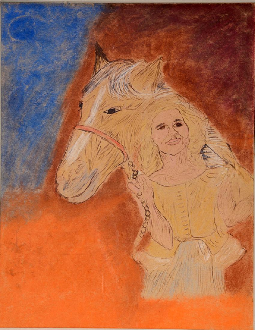 Justin McCarthy. Lizabeth Scott.: Justin McCarthy. Lizabeth Scott. c. 1940's. Not signed. Pastel and ink on cardstock. Great condition. Image is 9" w x 11" h. Frame is 16" w x 19" h. Est. $600-900. Ship $45