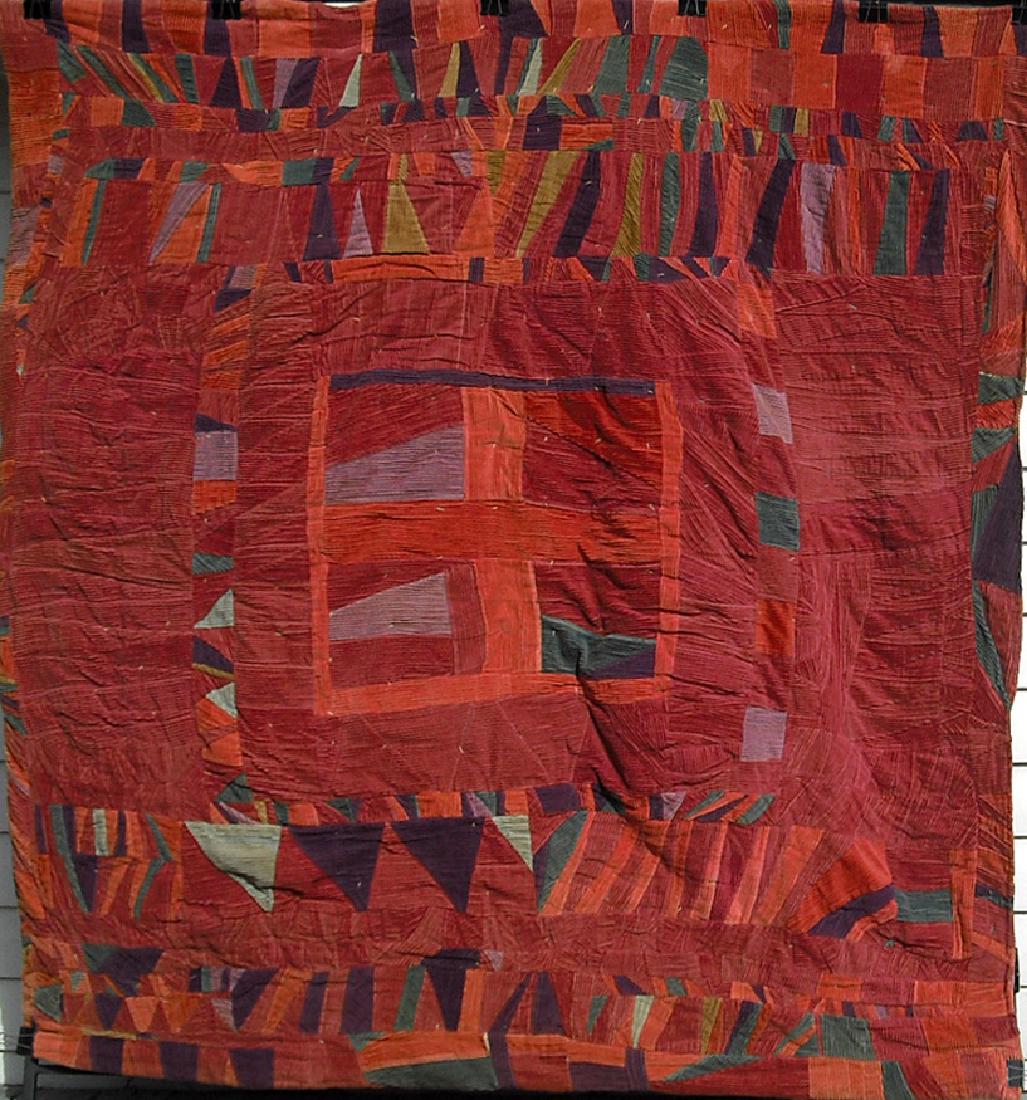 Af. Am.Double-sided Heavy Courdoroy Abstract Quilt. (1 of 5)