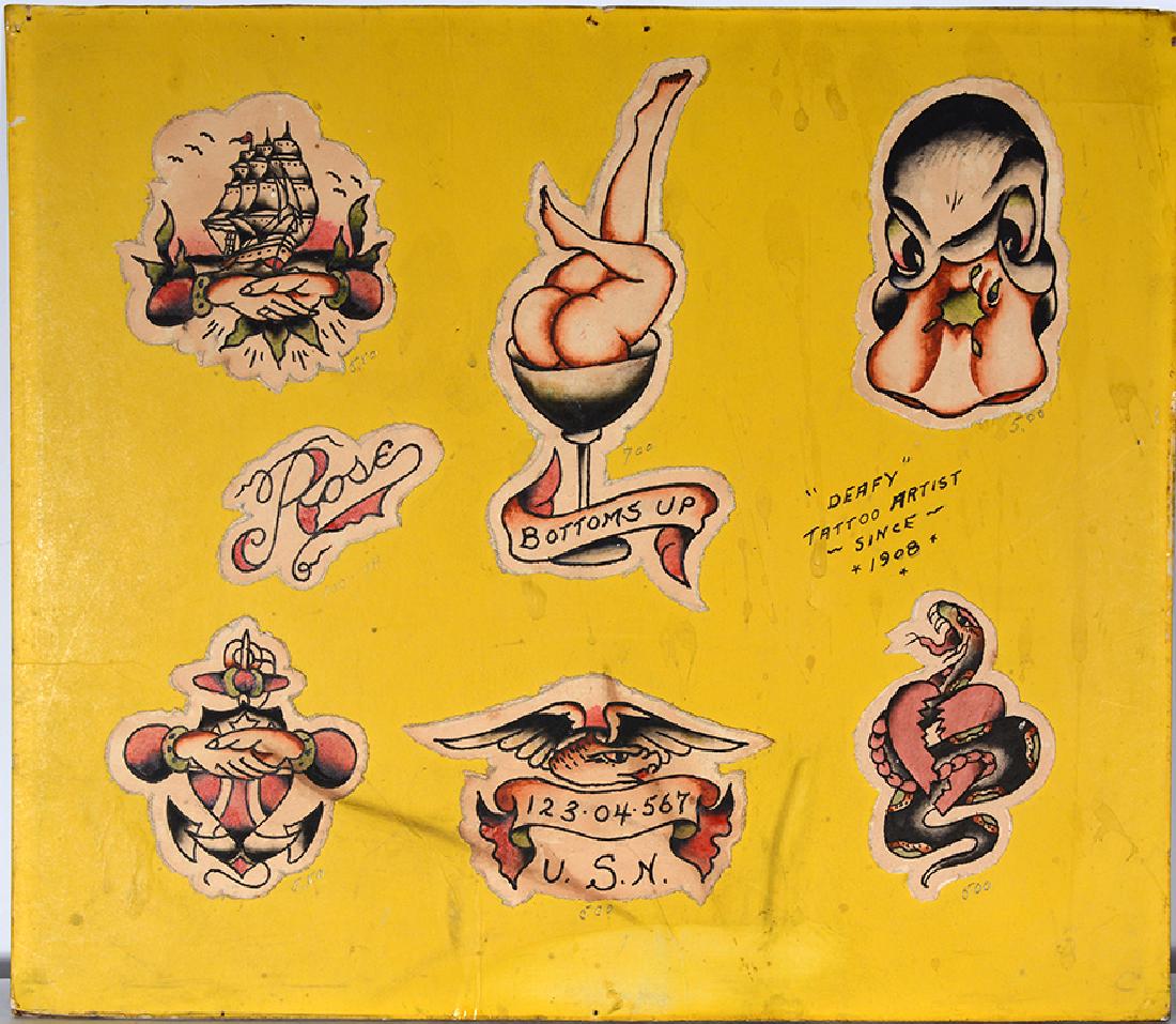 Deafy Tattoo Artist. Tattoo Sample Board. (1 of 4)