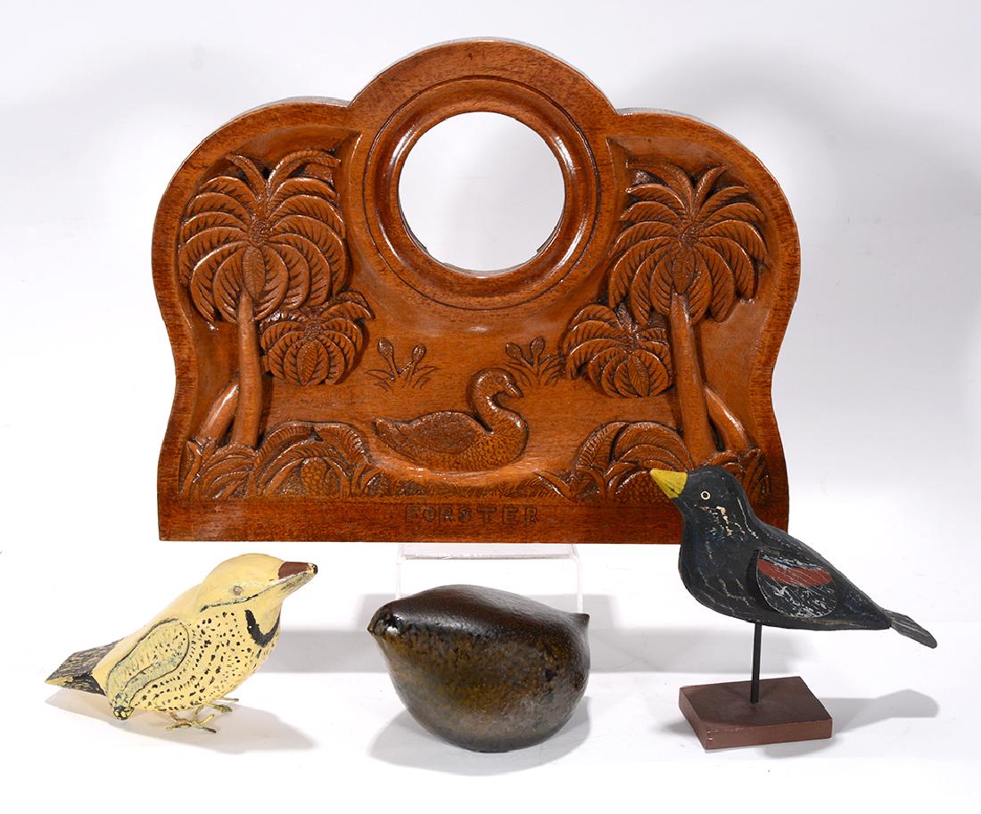 Group Lot of Birds & Bird Frame. (1 of 1)