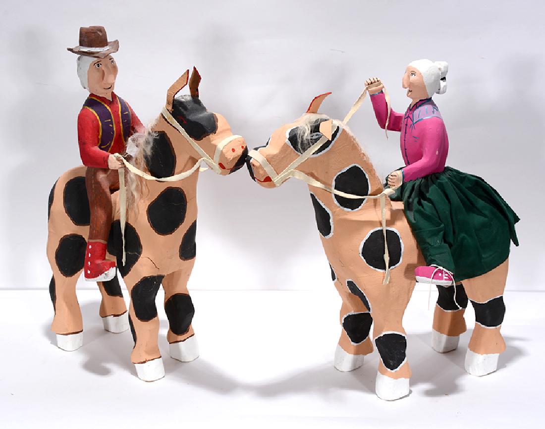 Delbert Buck. Navajo Couple On Horseback. (1 of 6)