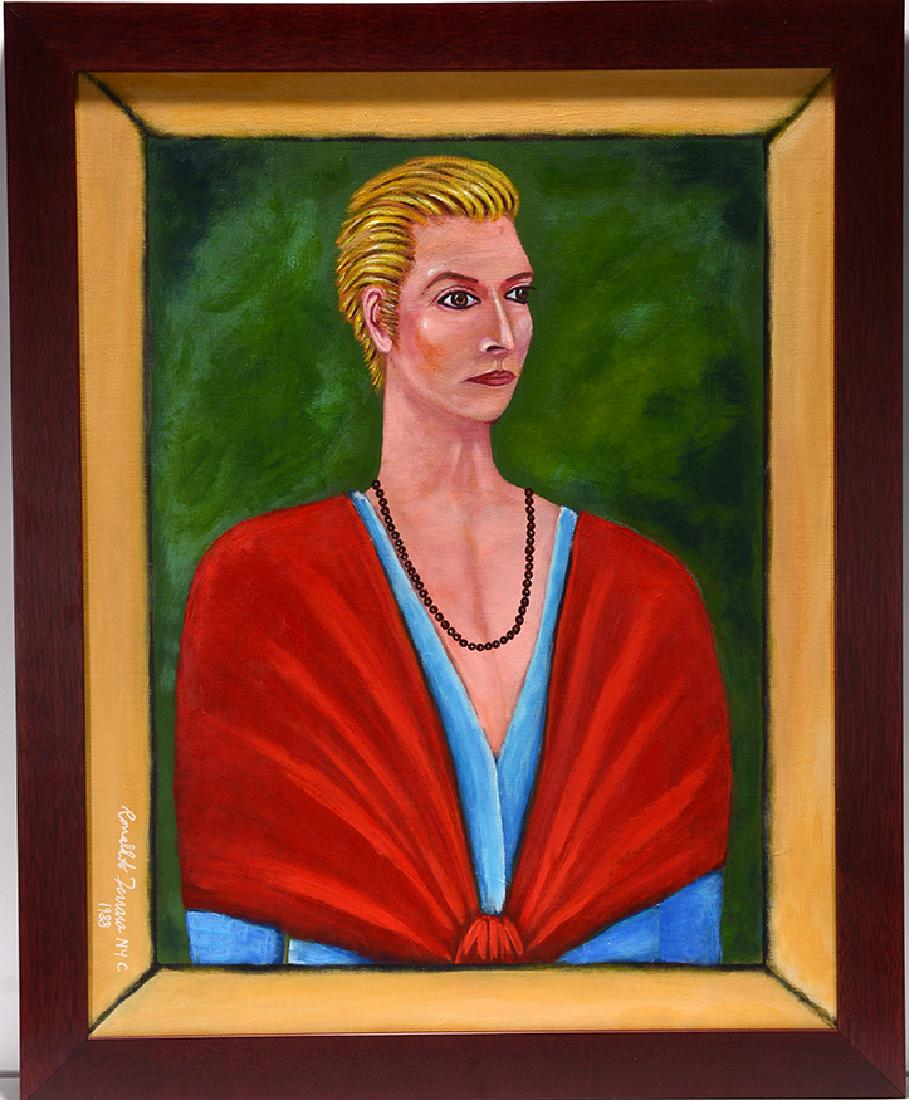 R. Ferrara. Lady With Red Shawl. (1 of 1)