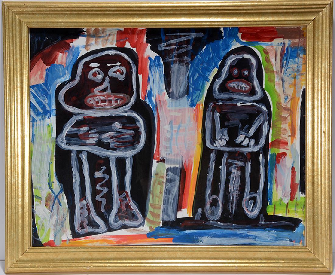 Pair of Figures In Black. (1 of 1)