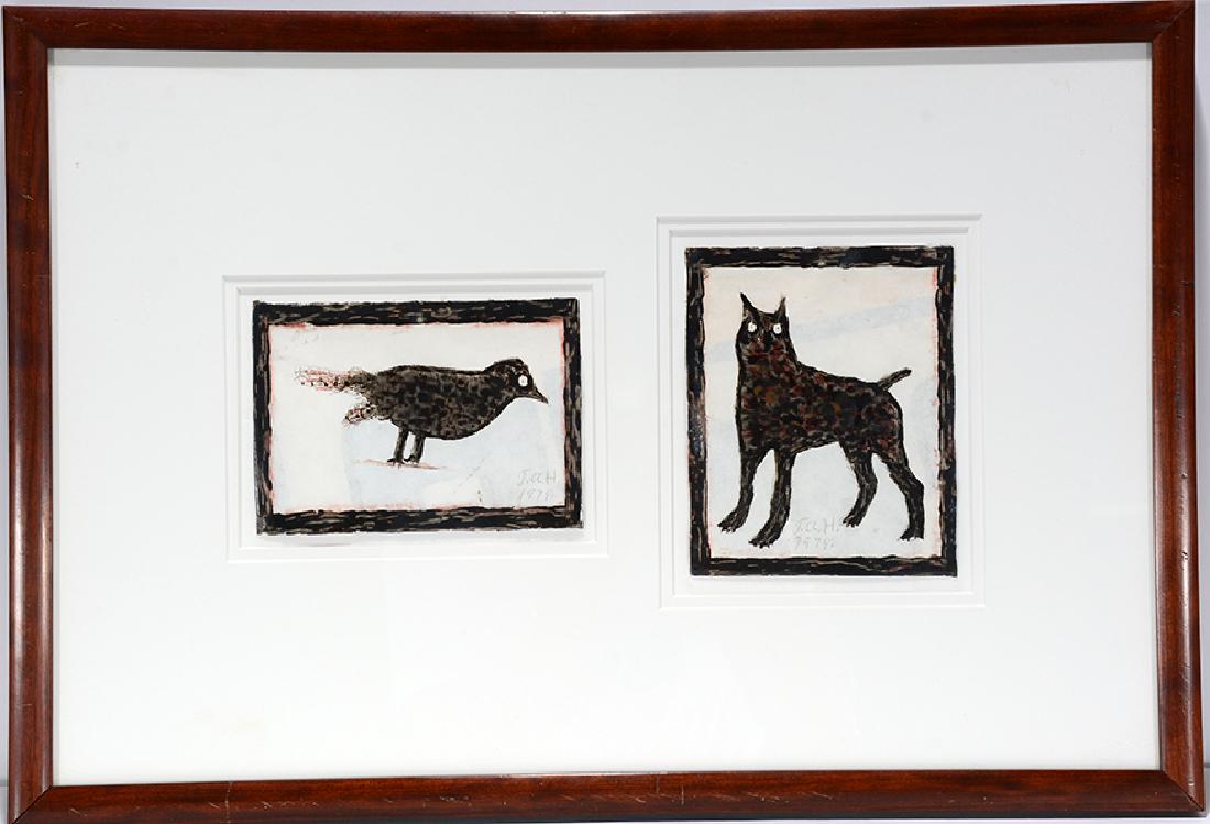 T.A. Hay. Miniature Bird & Dog. (1 of 1)