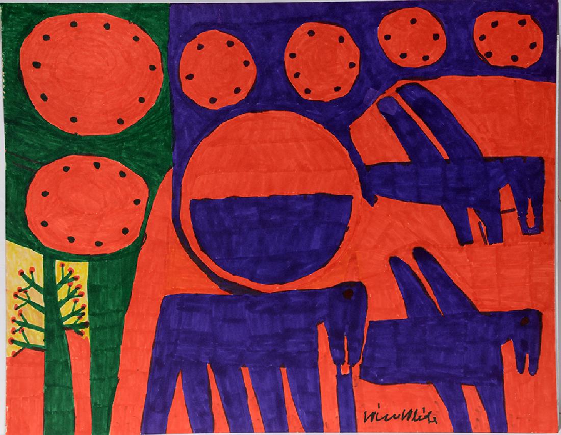 Willie White. Purple Birds. (1 of 1)