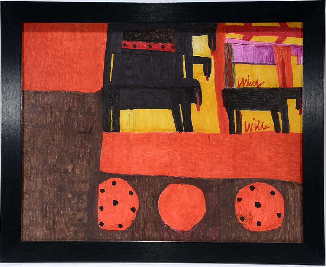 Willie White. Orange Circles Black Dots. (1 of 1)