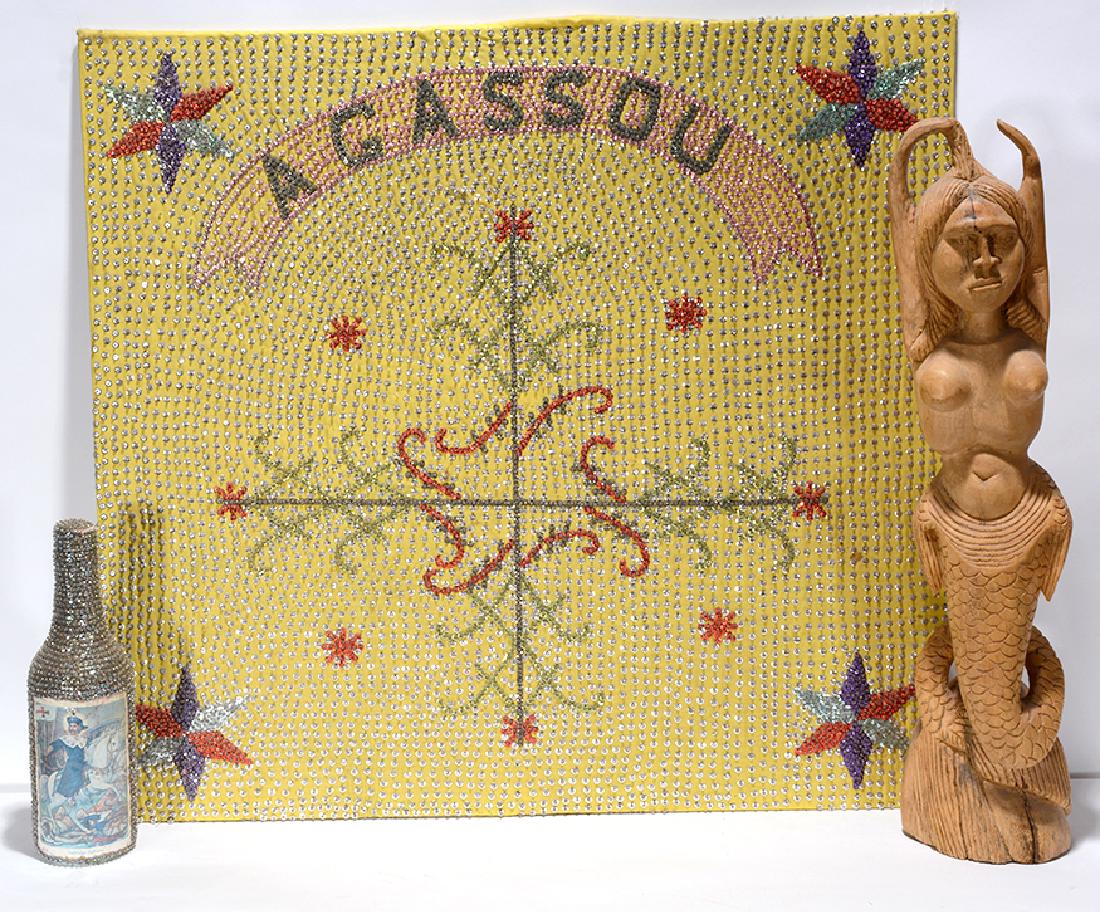 Haitian Voodoo Lot. Flag, Bottle & Mermaid. (1 of 1)