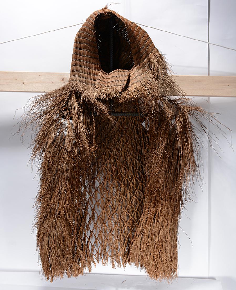 East Asian. Natural Fiber Rain Hood & Shawl. (1 of 3)