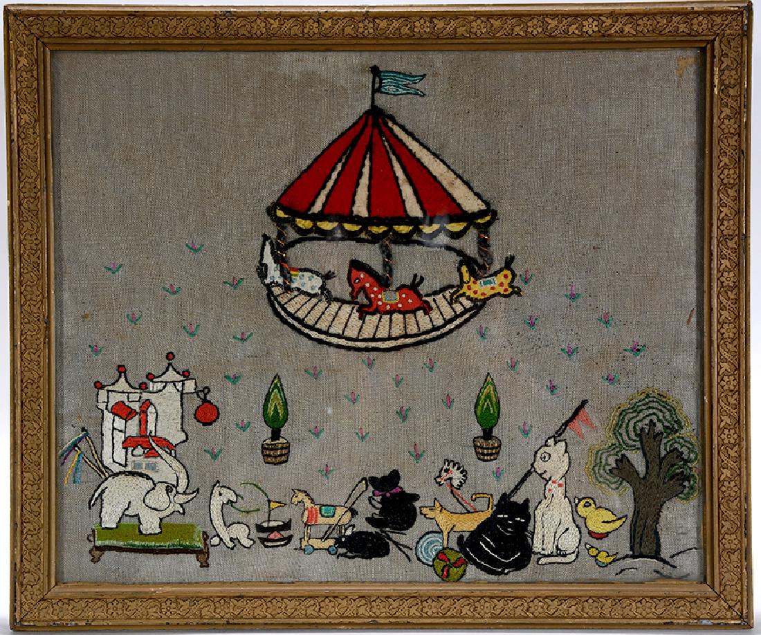 Child Toys & Animals Thread Art. (1 of 1)