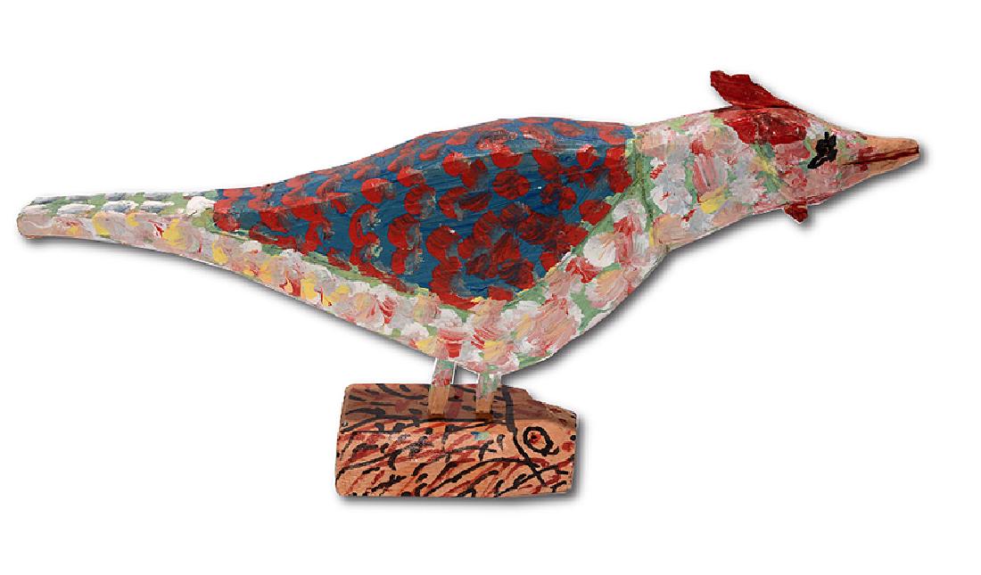 Carl McKenzie. Bird On Prey.: Carl McKenzie. Bird On Prey. Signed. Carved and painted wood. Excellent condition. 7" x 13". Est. $100-200. Ship: $45