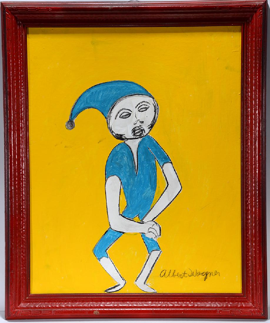 Rev. Albert Wagner. Mr. Nibble Is Napping.: Rev. Albert Wagner. Mr. Nibble Is Napping. Signed and titled. Paint on masonite. Great condition. Size with frame is 29" w x 35"h. Est. $600-900. Ship: $75