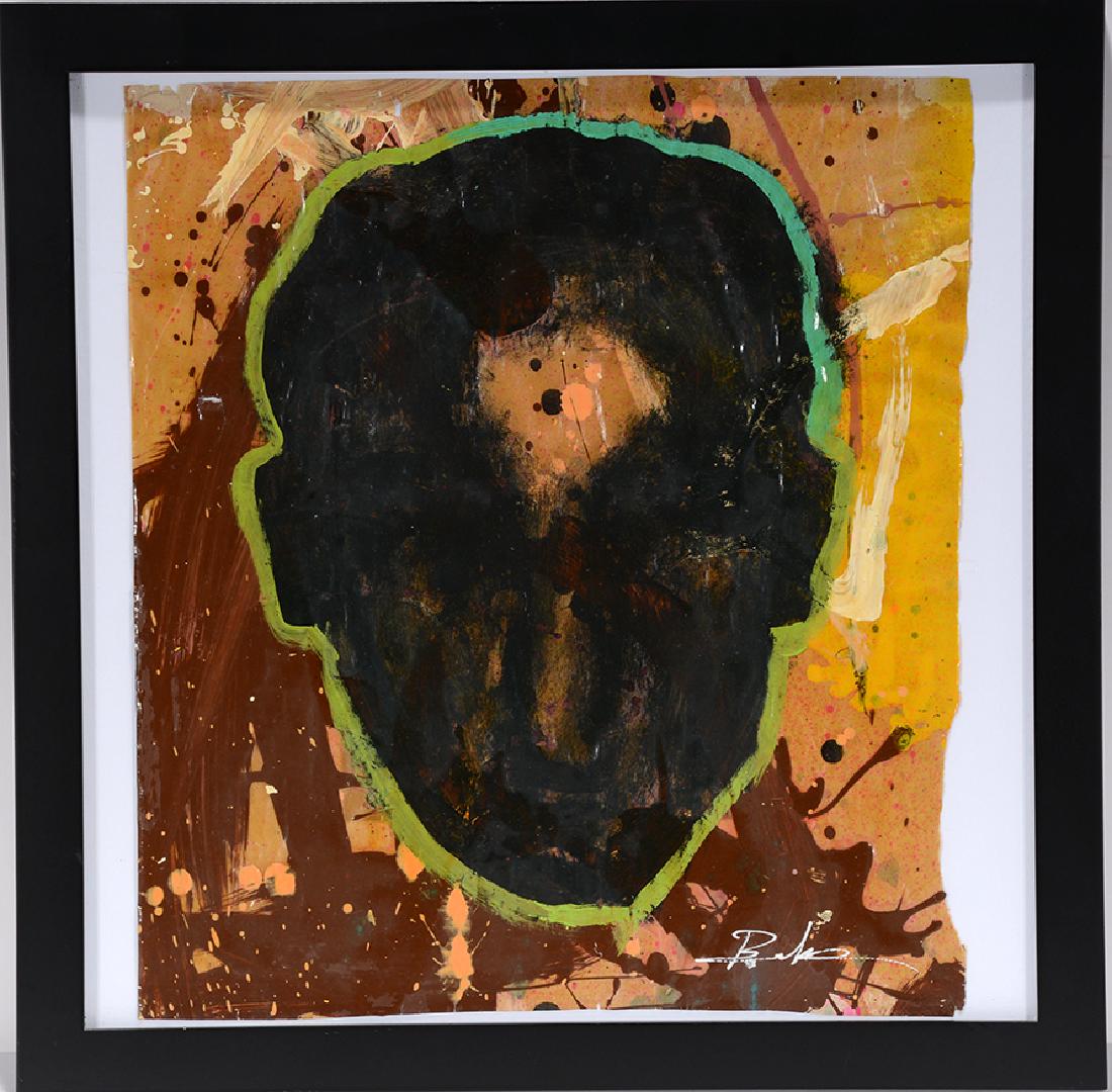 Michael Banks. Man’s Face.: ﻿Michael Banks. Man’s Face. Signed. Not dated. Paint on paper. Excellent condition. 20” x 20” with frame. Est. $100-200. Ship: $45