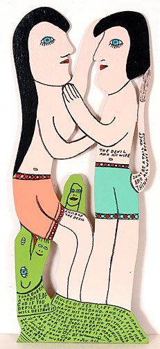 Howard Finster The Devil and His Wife, #26,206.