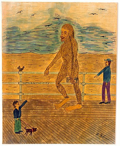 Albert Hoffman Atlantic City.: Paint on paper. 16"w x 20"h. Provenance: Jonathan Demme Collection, from Luise Ross Gallery, NY. Est. $600 - $800. Ship: $30