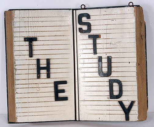Wooden Trade Sign The Study.