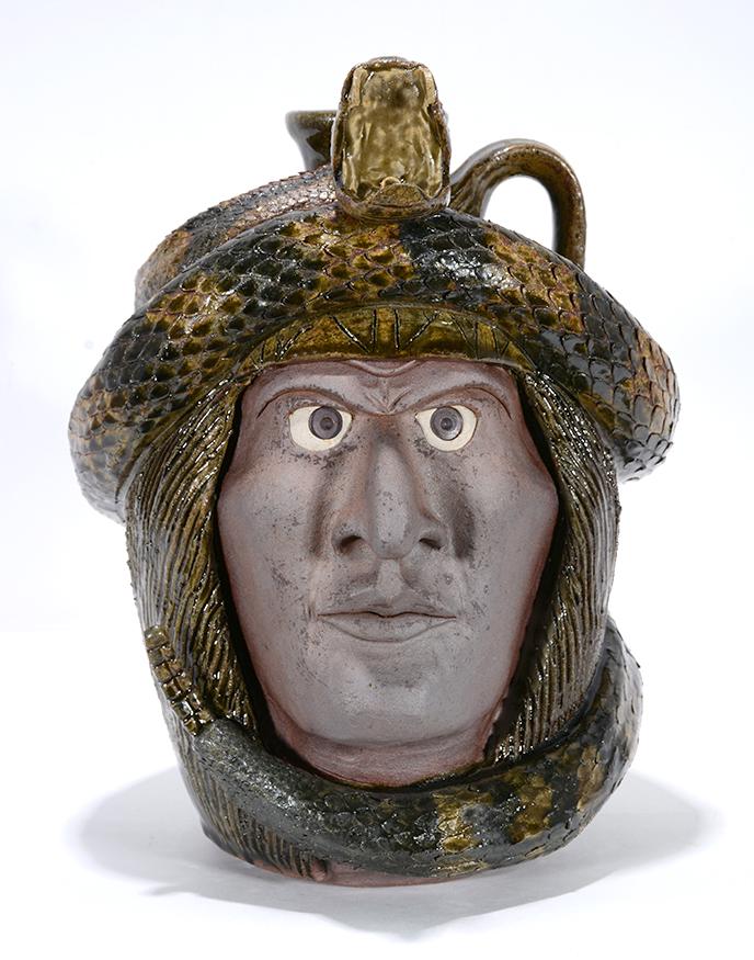 Michael & Melvin Crocker. Indian Chief With: Michael & Melvin Crocker. Indian Chief With Rattlesnake, #16. 1992. Signed, dated and numbered. Mint condition. 12"h. Est.$600-900. Ship:$85