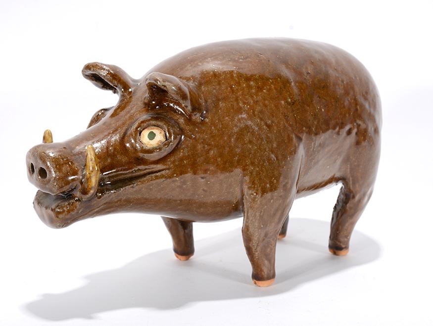 Reggie Meaders. Hog.: Reggie Meaders. Hog, #6. Signed and numbered. Mint condition. 12" x 7" x 5". Est.$300-500. Ship:$45