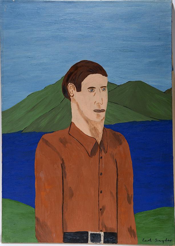 Earl L. Snyder. Mountain Man.: Earl L. Snyder. Mountain Man. c. 1947. Signed and titled. Oil on canvas. Excellent condition. 24" w x 34"h. Est.$1,000-3,000. Ship:$65. In 1947, Earl Snyder, an architecture student at Indiana Univers