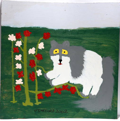 Jake Mccord. Cat With Flowers.