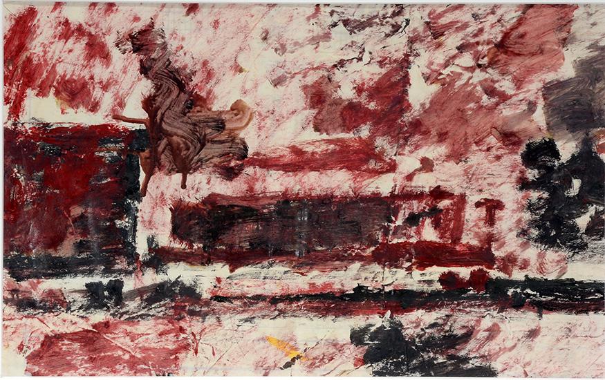 Purvis Young. Train.: Purvis Young. Train. Not signed. Paint on paper. Great condition. 27” w x 19” h with frame. Est. $100-300. Ship:$35