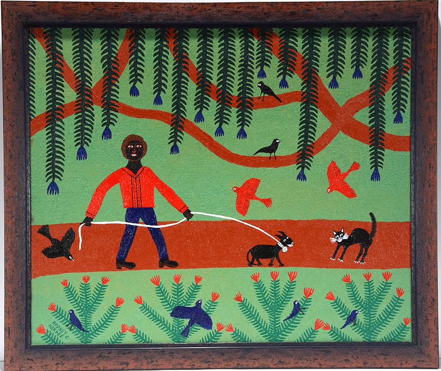 Rodney Hardee. The Walk In Garden.: Rodney Hardee. The Walk In The Garden. Signed and titled on verso. Paint on canvas panel. Excellent condition. 27” w x 23” h with frame. Est. $200-300. Ship:$45