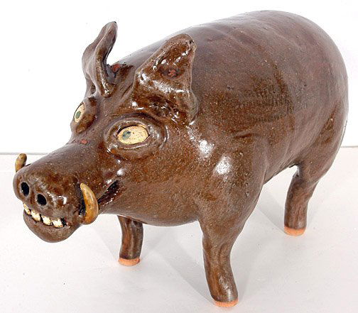 Reggie Meaders. Wild Boar #3: Signed and numbered. 13" long. Mint condition. Est. $300 - $500. Ship: $45