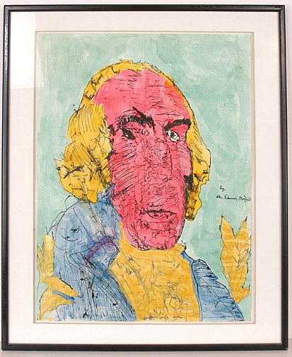Ike Morgan. George Washington: Ink and watercolor on paper. 17.5" x 24". Framed: 24" x 29". Est. $500 - $800. Ship: $35