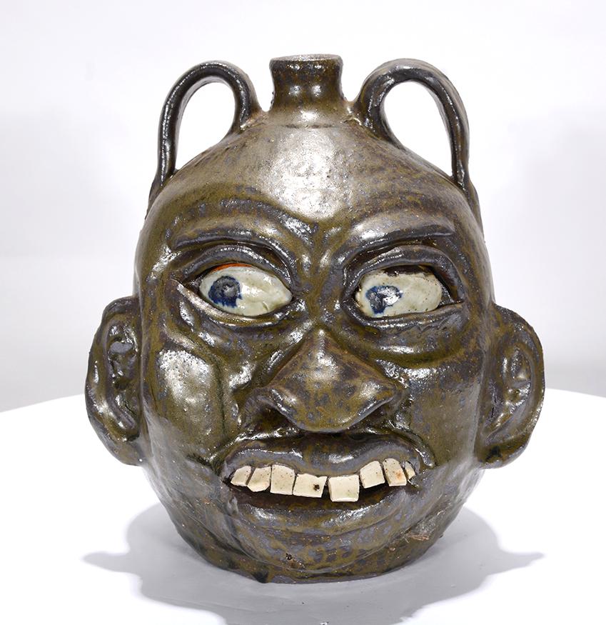 Chester Hewell. Large Grinning Face Jug. (1 of 4)