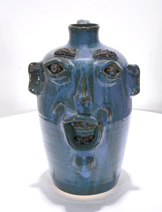 Kale Pottery. Blue Face Jug. (1 of 3)