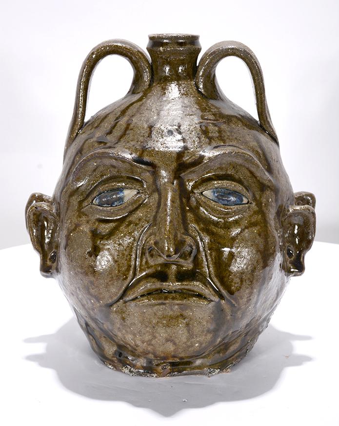 Clint Alderman. Dbl Face Jug w Smile & Frown. (1 of 4)