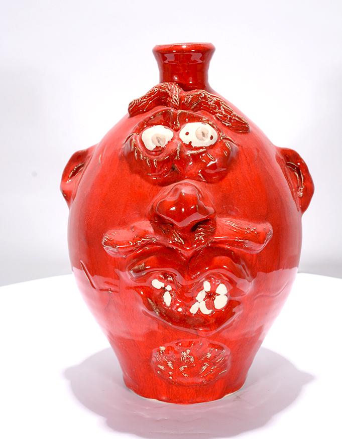 Anna King. Chinese Red Face Jug. (1 of 4)