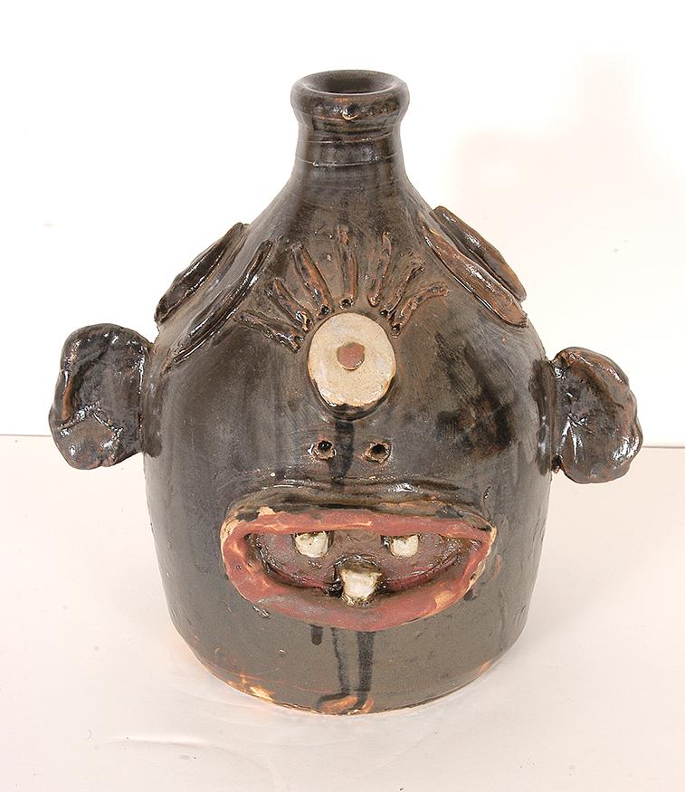 Eric Miller (attrib). Cyclops Face Jug. (1 of 1)