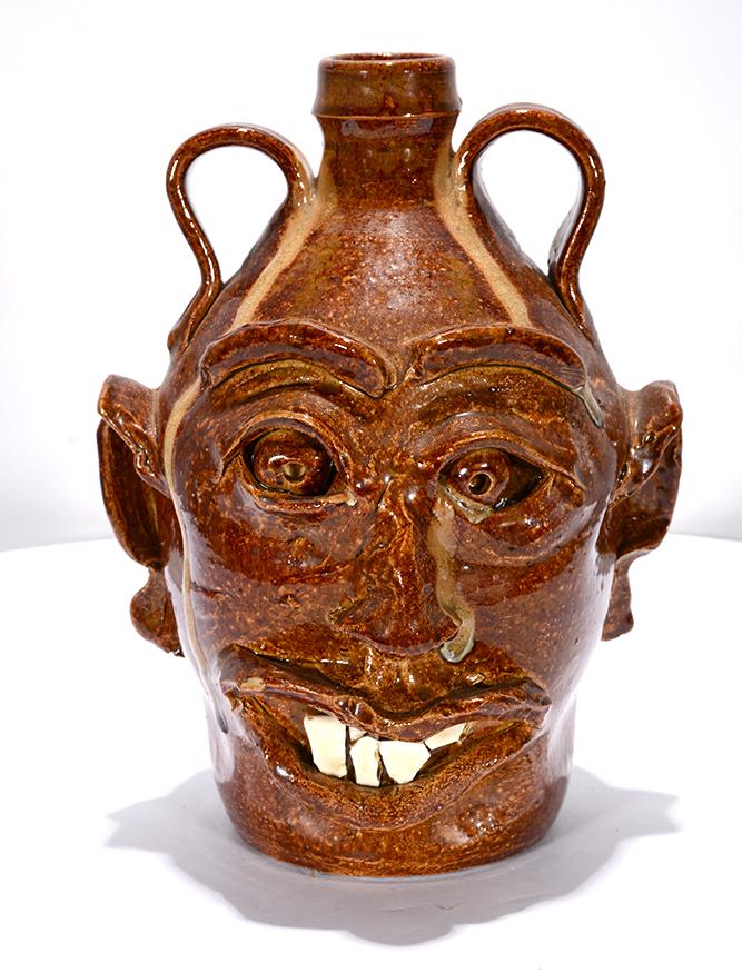 A. Teague. Brown Face Jug. (1 of 3)