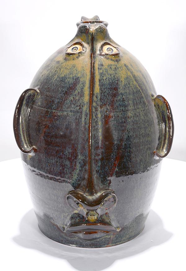 Roger Corn. Long Nose Face Jug. (1 of 3)