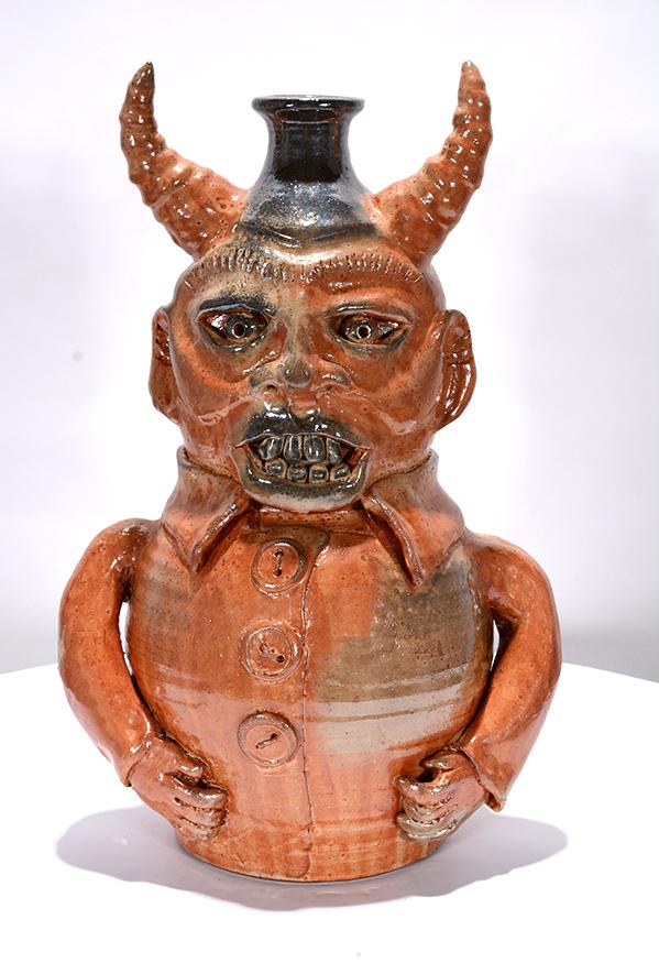 Gary Wells. Large Devil Figural Pot. (1 of 4)