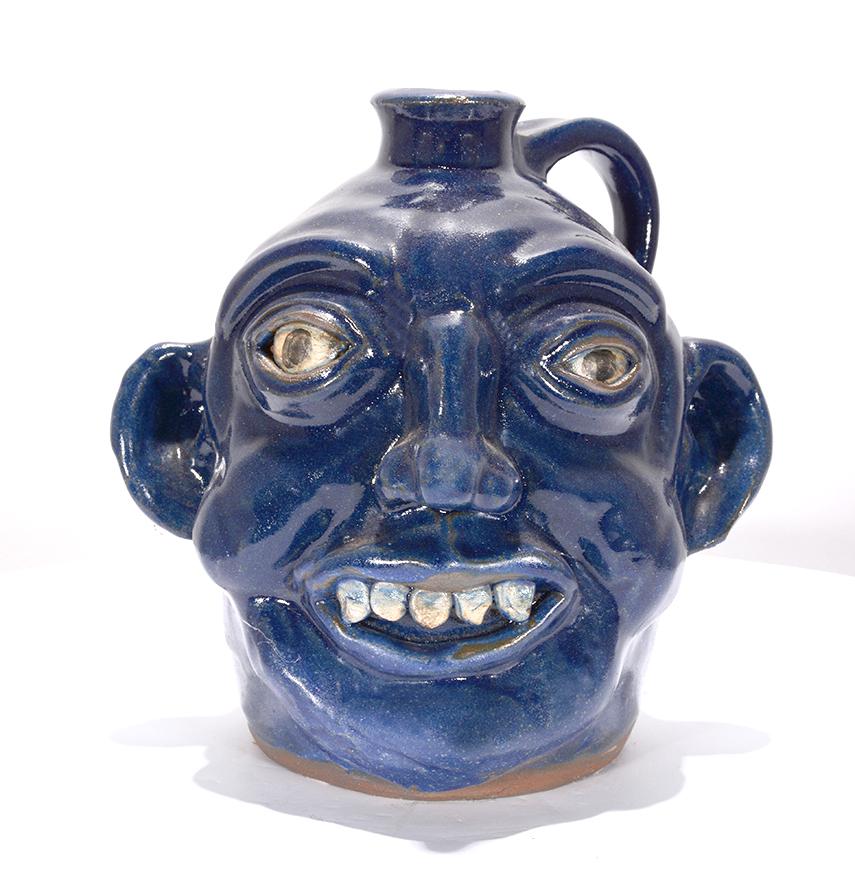 Kim Black. Blue Face Jug. (1 of 4)