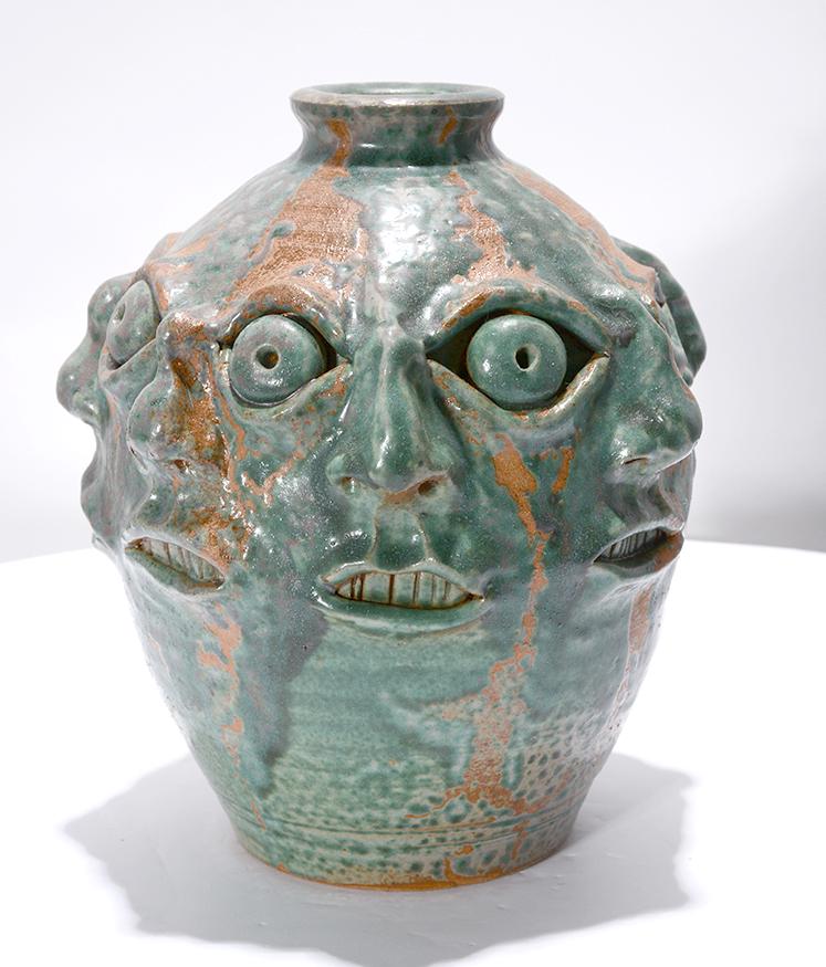 Unknown Potter. 365 degree Multi-Face Jug. (1 of 3)
