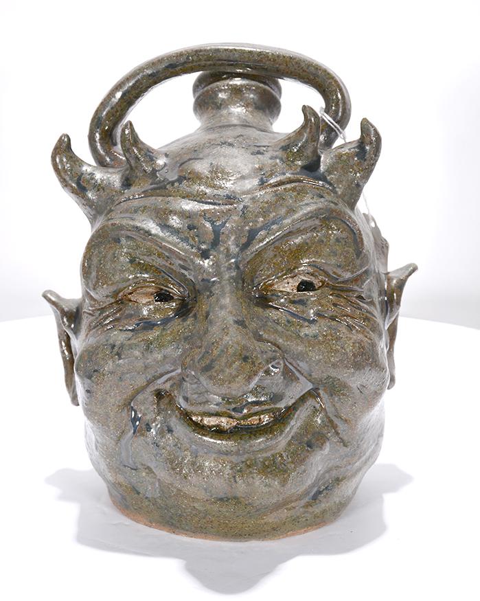 Jason Mahlike. Devil Jug w Monkey Spout. (1 of 3)