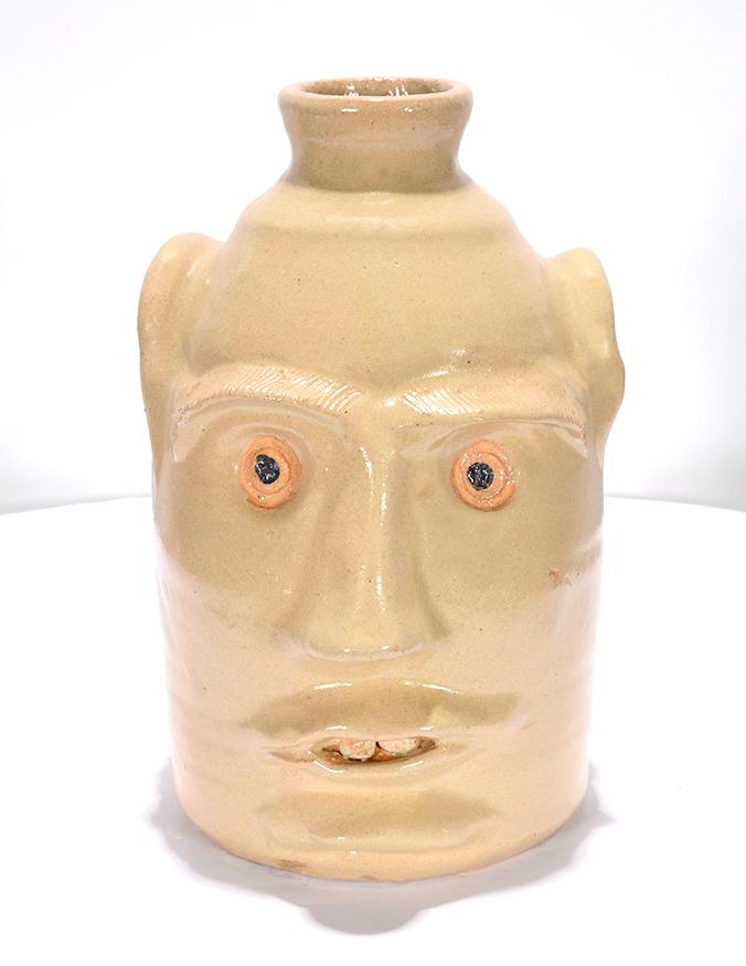 Frank Stewart. Cream Colored Face Jug. (1 of 3)