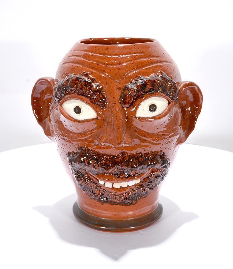 Large Face Vase With Goatee. (1 of 3)