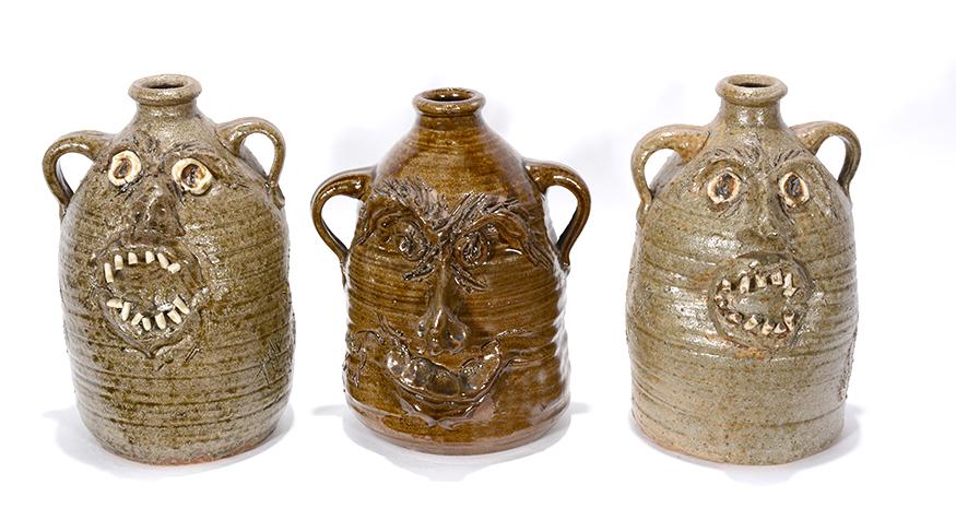 W.T. McLennan. 3 Dbl Sided Face Jugs. (1 of 3)